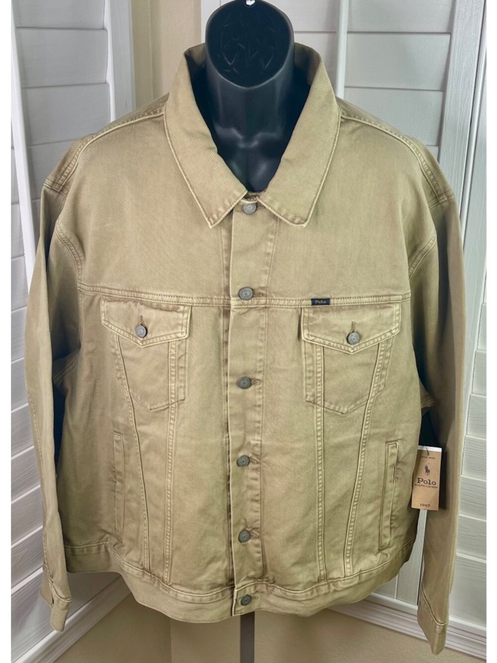 Polo Ralph Lauren Khaki/Denim Icon Trucker Jacket, Men Big & Tall 3XB - NWT $228